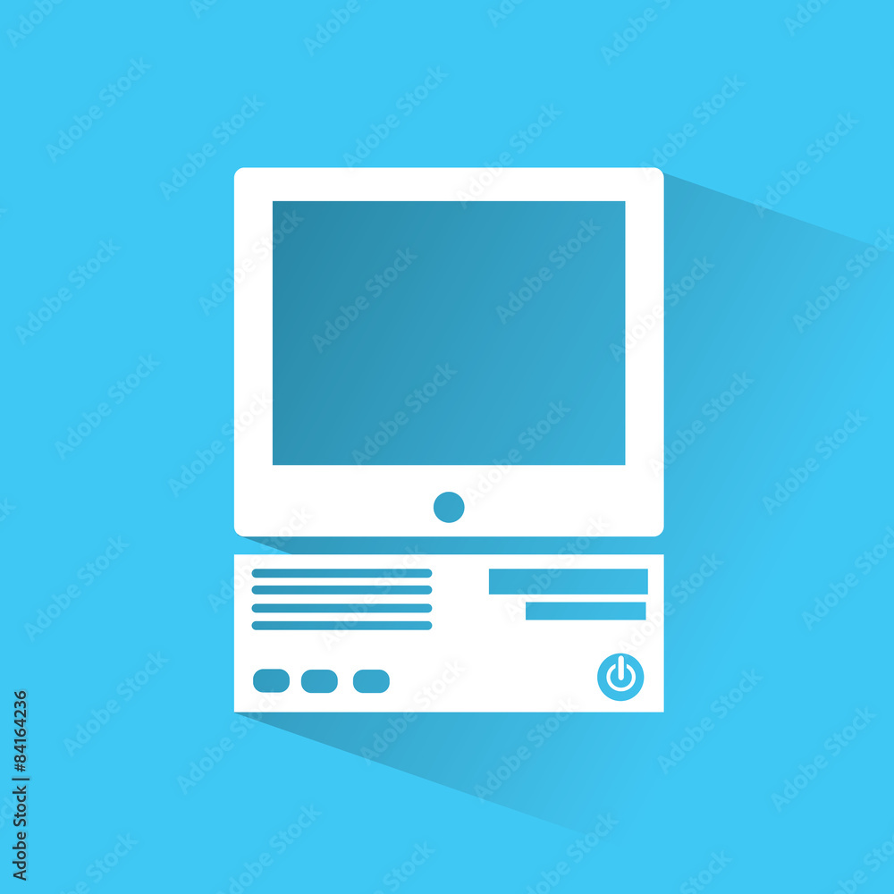 old desktop computer. vector illustration eps 10 old desktop computer. vector illustration eps 10