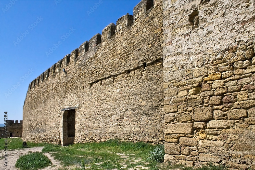 wall of an ancient fortress in Belgorod-Dniester