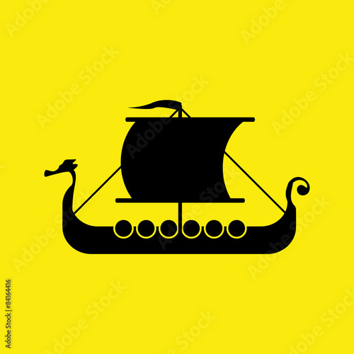 viking ship. vector illustration eps 10.