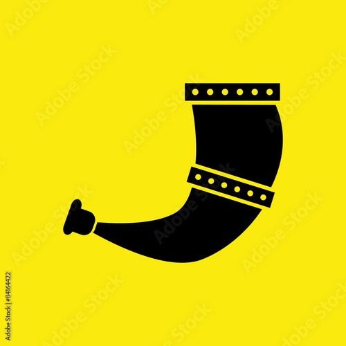 Viking Hunting horn. vector illustration eps 10