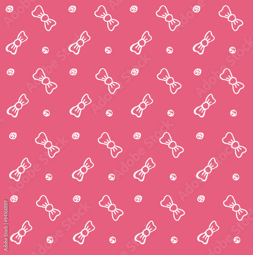 Baby background bows pink seamless