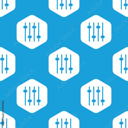 Console faders hexagon pattern