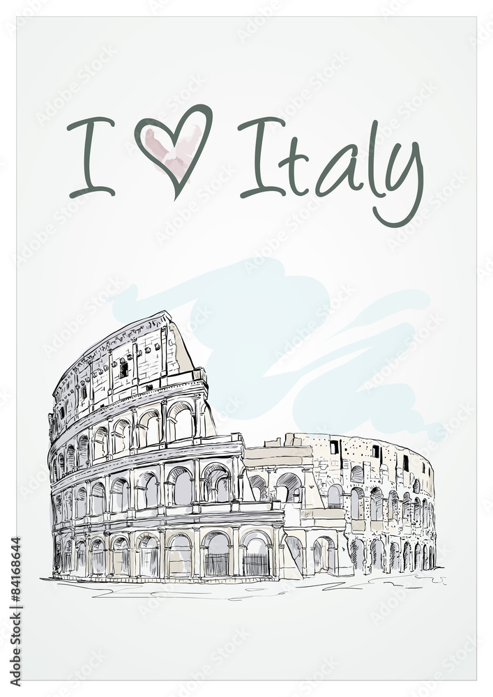 I love Italy Colosseum