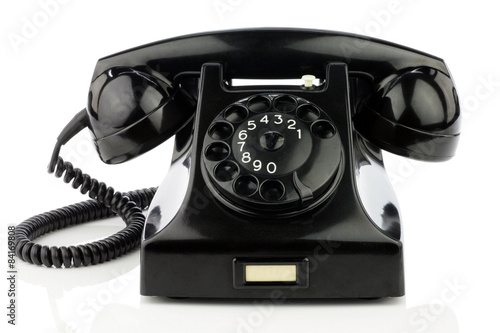 Old retro bakelite telephone. photo
