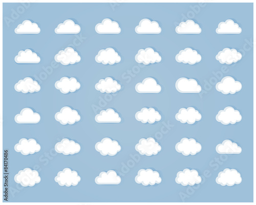 Set of cloud 