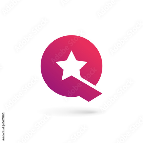 Letter Q star logo icon design template elements