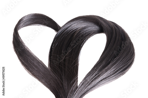 Hair heart, isolated on white