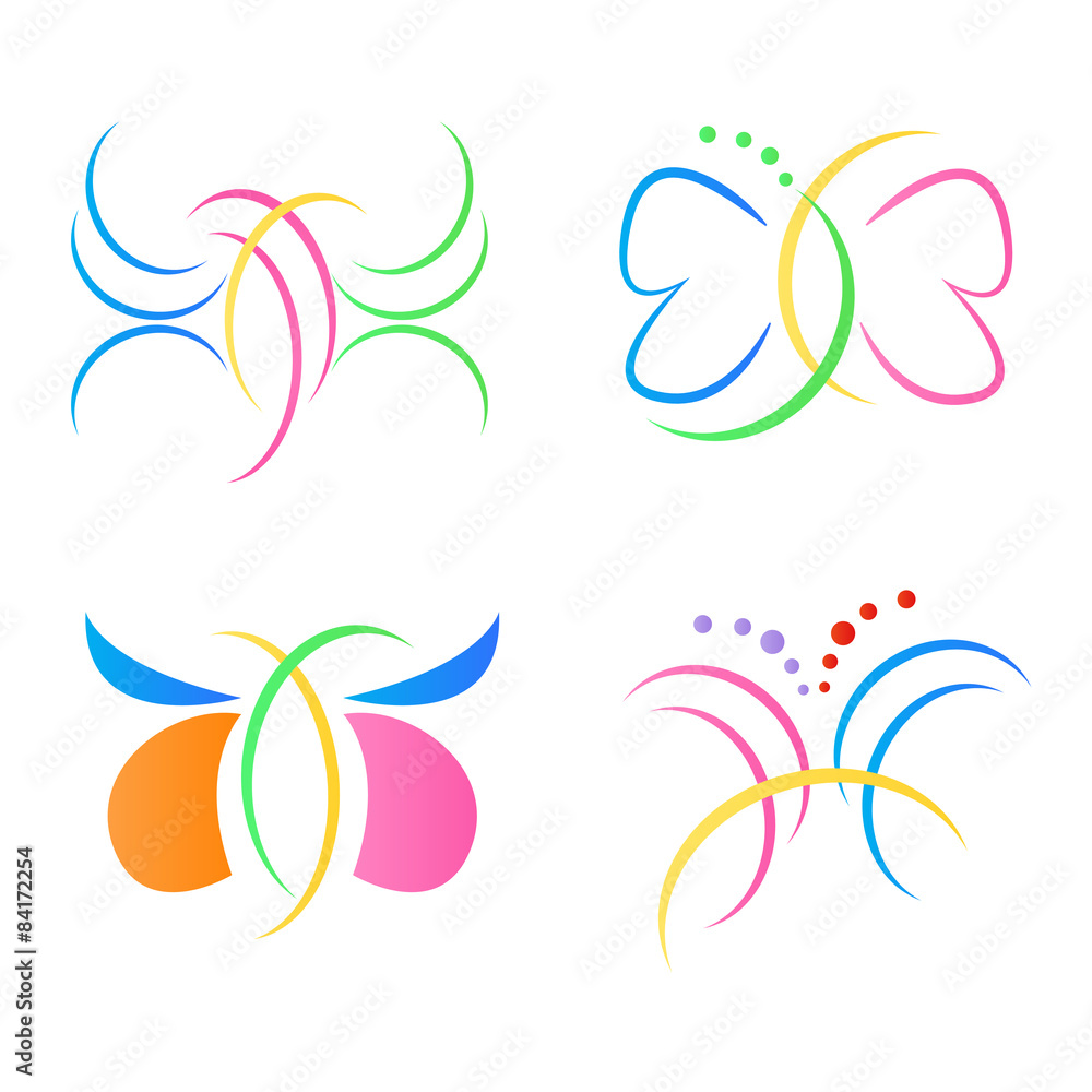 Butterfly logo design used for company logos. Butterfly logo design used for company logos.