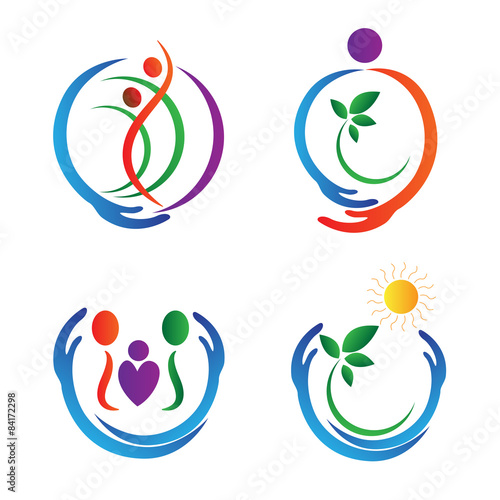 Care logos design used for charity purpose. © kradha