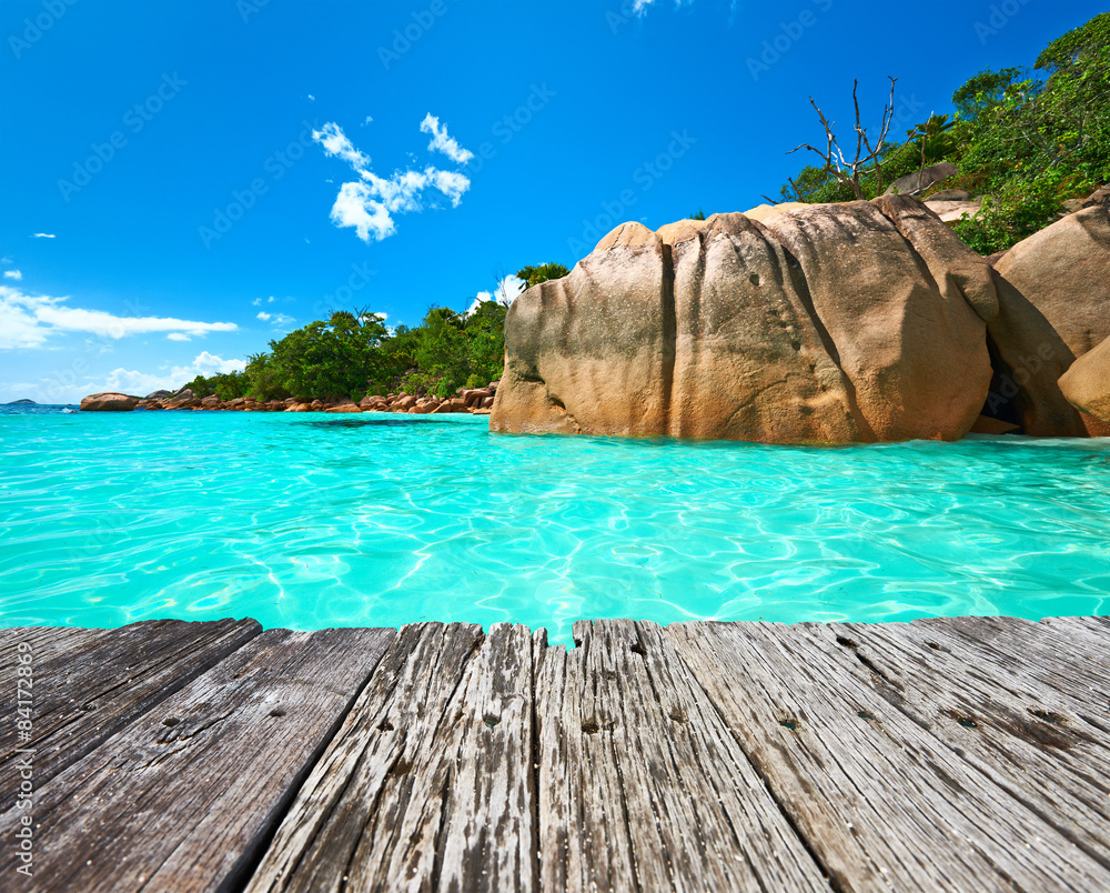 Beautiful beach at Seychelles