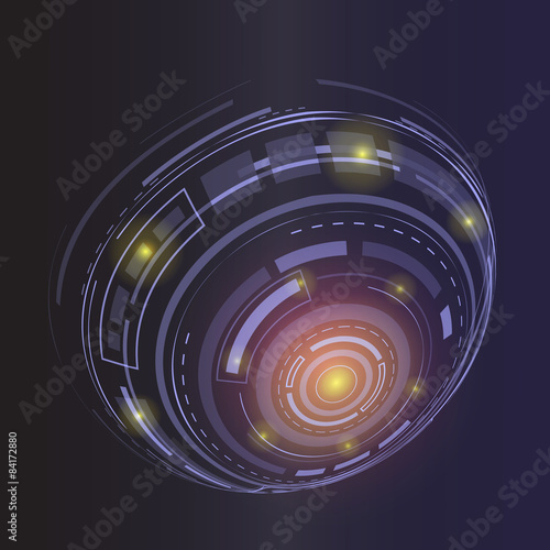 abstract future technology concept earth background vector illustrator