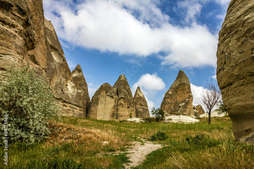 Mountain cave landscape in Cappadocia, Turkey