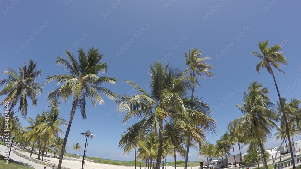 Driving on the famous Ocean Drive in South Beach, Miami Driving on the famous Ocean Drive in South Beach, Miami