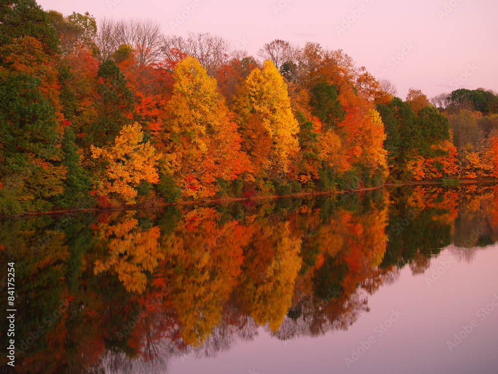 Mirrored Autumn Twilight at Lake Nockamixon  - Pennsylvania