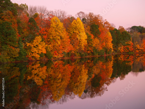 Mirrored Autumn Twilight at Lake Nockamixon  - Pennsylvania