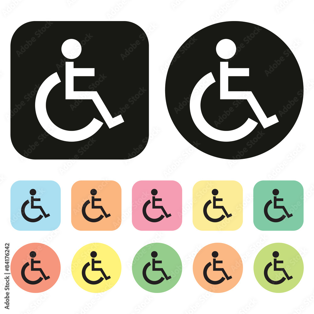 Disabled Handicap icon. Hospital icon. Medical icon. Vector Disabled Handicap icon. Hospital icon. Medical icon. Vector