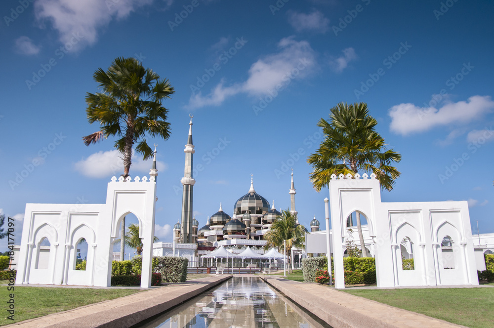 Crystal Mosque on Sunny day