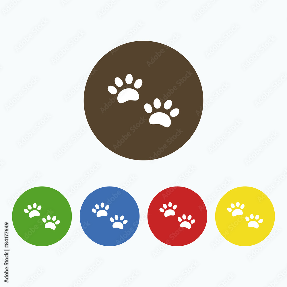 Simple icon paw tracks. Simple icon paw tracks.