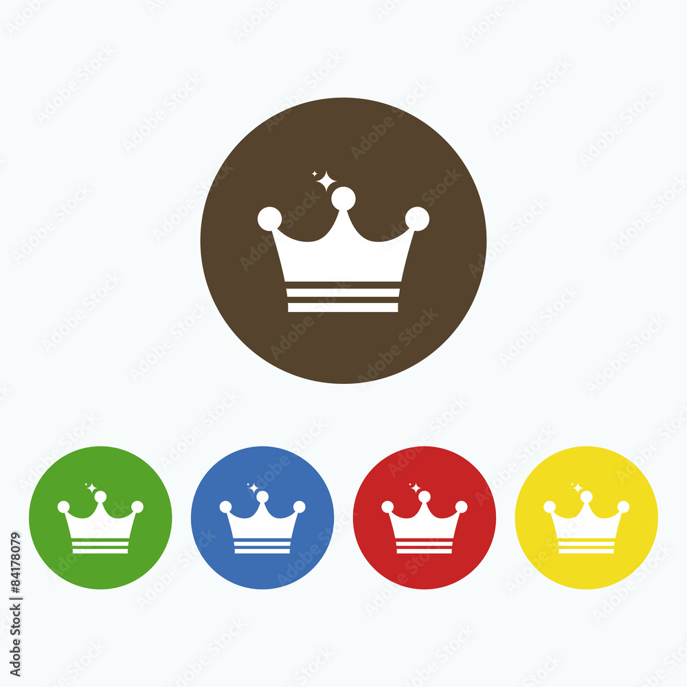 Simple icon royal crown with sequins. Simple icon royal crown with sequins.