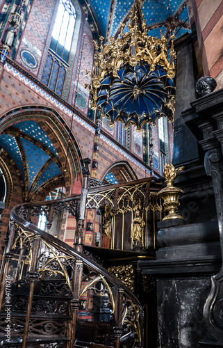 Interior of basilica in Krakow, Poland #84178216