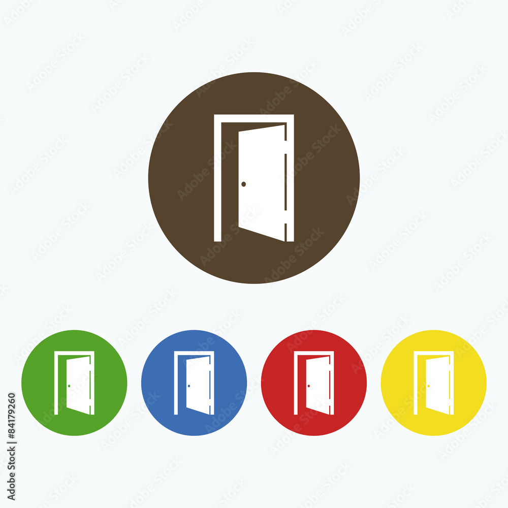 Simple icon open door.