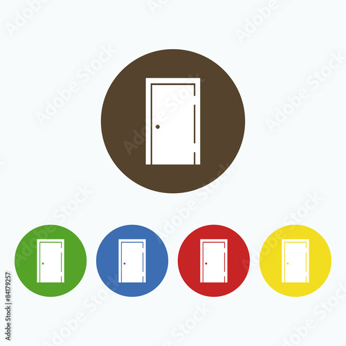 A simple icon of closed doors.