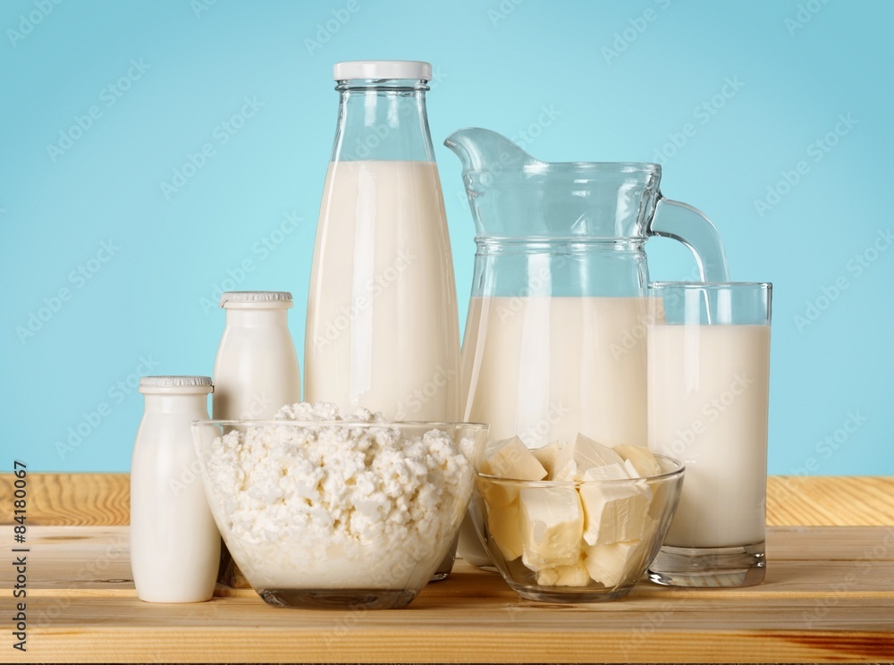 Milk, yoghurt, bowl. Milk, yoghurt, bowl.