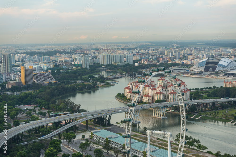 View of Singapore city skyline