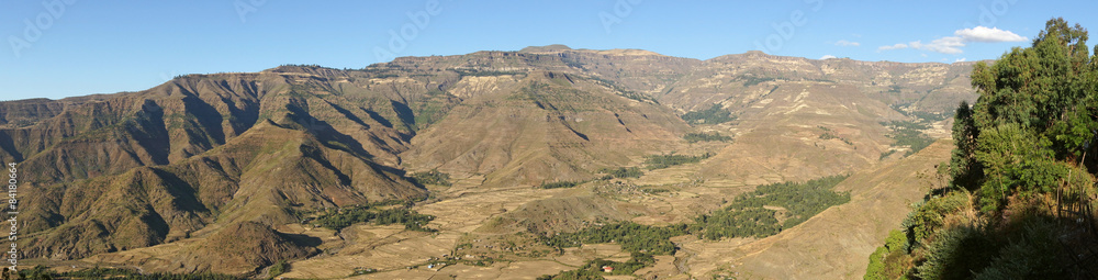 Landschaft um Lalibela, Amhara, Äthiopien, Afrika