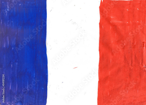 National flag of France illustration © valarti