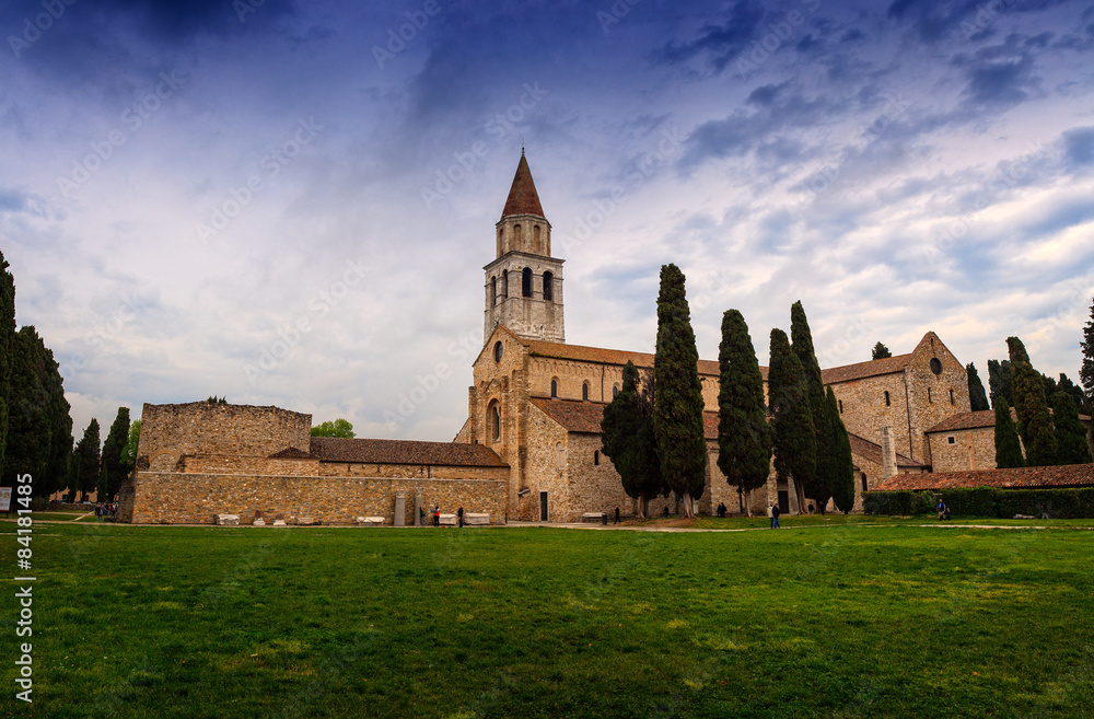 Basilica di Santa Maria Assunta and bell tower of Aquileia, Ital