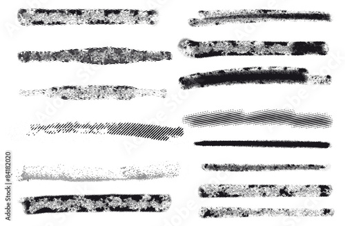 Vector. Engraving brushes set.