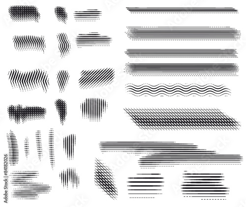 Vector. Engraving brushes set. photo