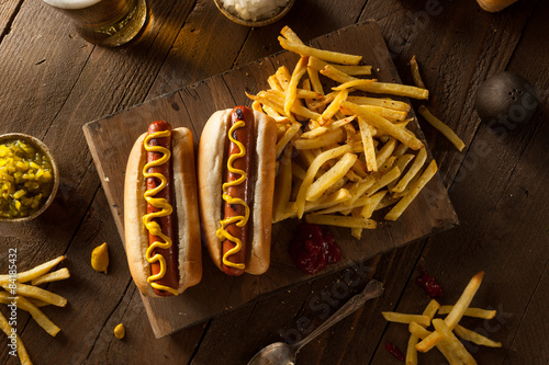 Принти на полотні Barbecue Grilled Hot Dog