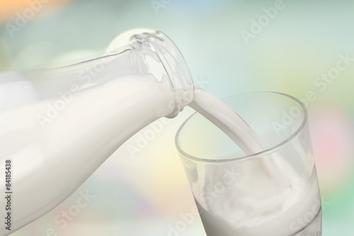 Milk, Milk Bottle, Pouring.