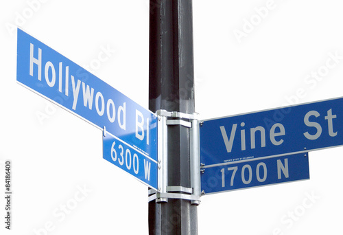 Hollywood and Vine iconic street sign