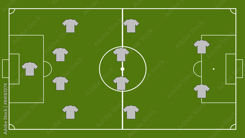 Fototapeta premium Soccer team formation