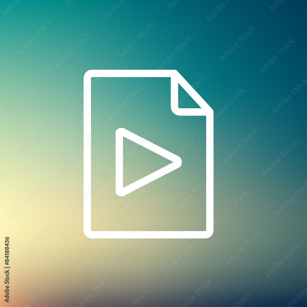 Folded edge with arrow thin line icon Folded edge with arrow thin line icon