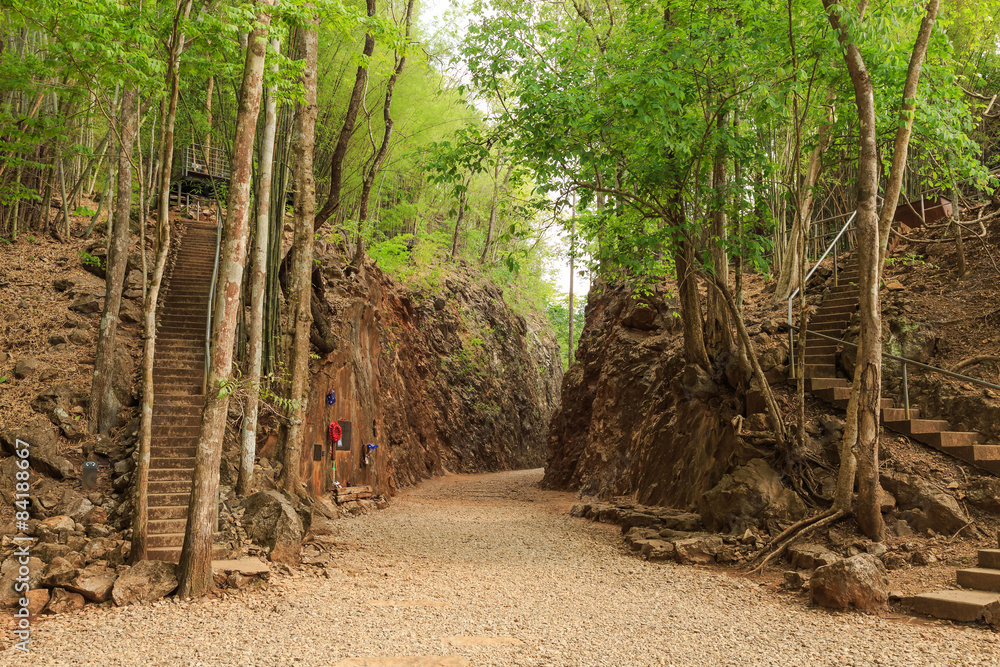Fototapeta premium Hellfire pass, World War 2 memorial, Kanchanaburi, Thailand