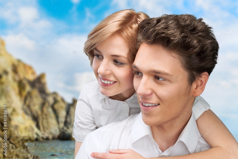 Obraz premium Couple, Smiling, Latin American and Hispanic Ethnicity.