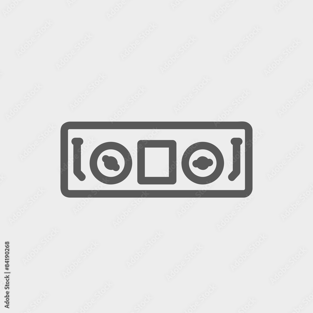 DJ console thin line icon DJ console thin line icon