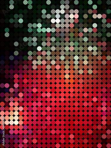 Red bubble and snow flake background