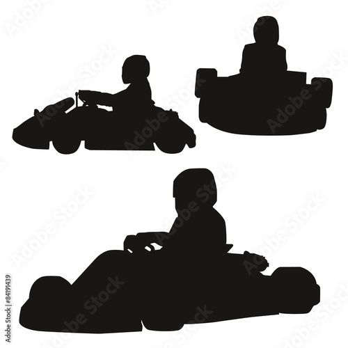 Go Karts Silhouetten Set 1