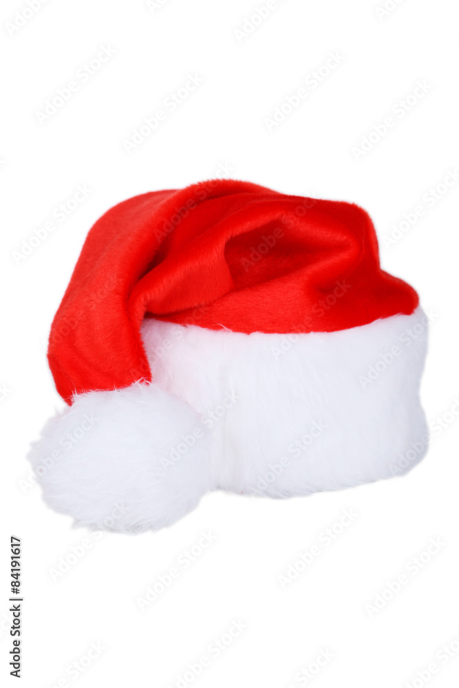 Santa Claus red hat isolated on white Santa Claus red hat isolated on white