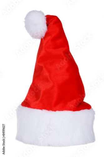 Santa Claus red hat isolated on white