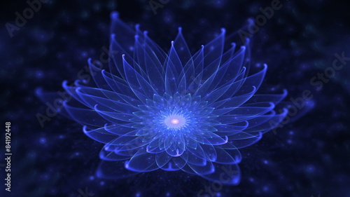 Wallpaper Mural Glowing blue lotus, water lily, enlightenment or meditation Torontodigital.ca
