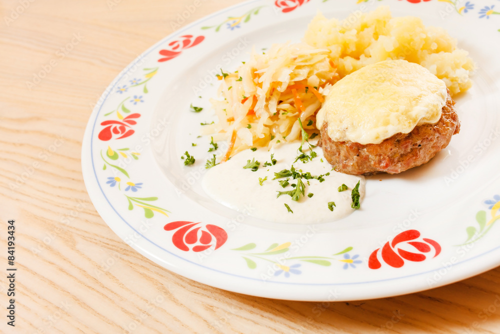 cutlet with potatoes cutlet with potatoes