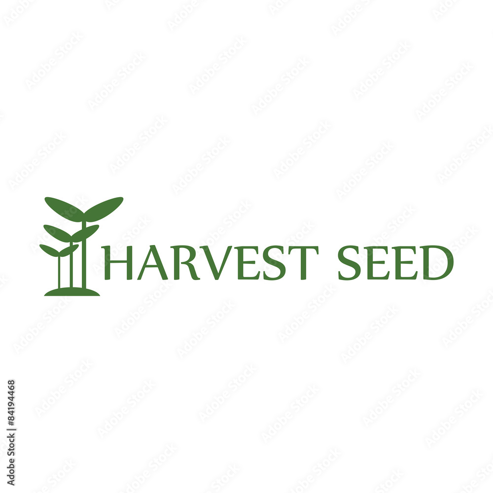 Fototapeta premium Harvest Seed logo icon vector