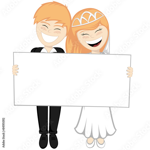 A beautiful ginger bride and a bridegroom