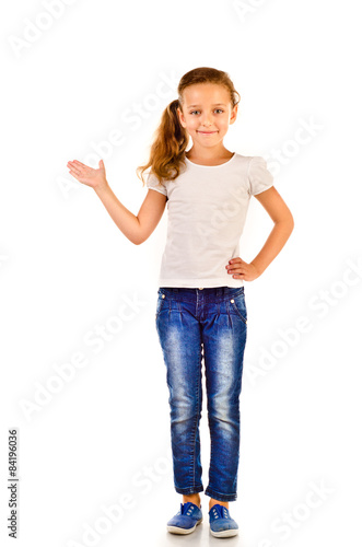 Obraz na płótnie little girl w salonie